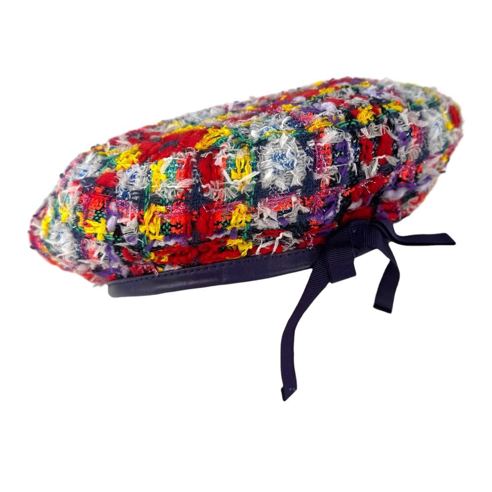 Gucci Multicolor Lame Tweed Beret